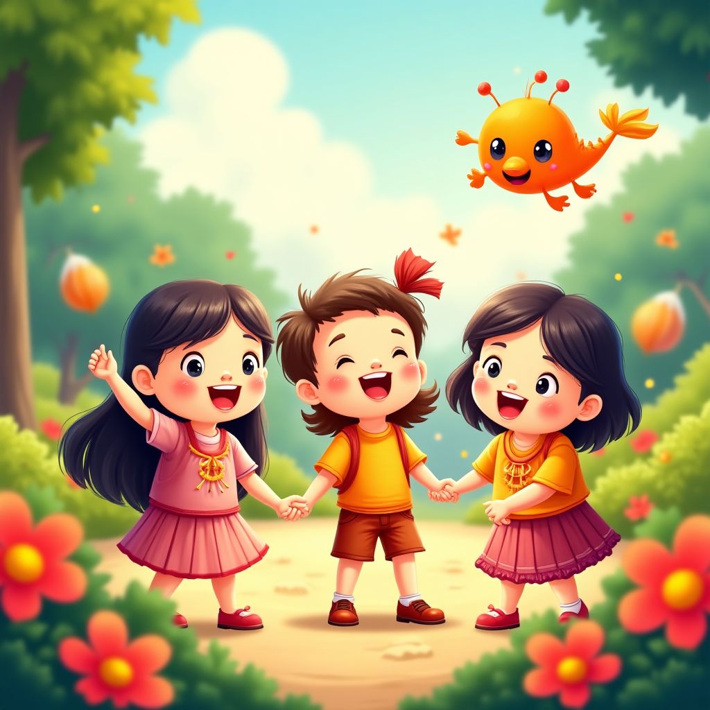 Unsere Kindergarten-Gemeinschaft bei einem Fest