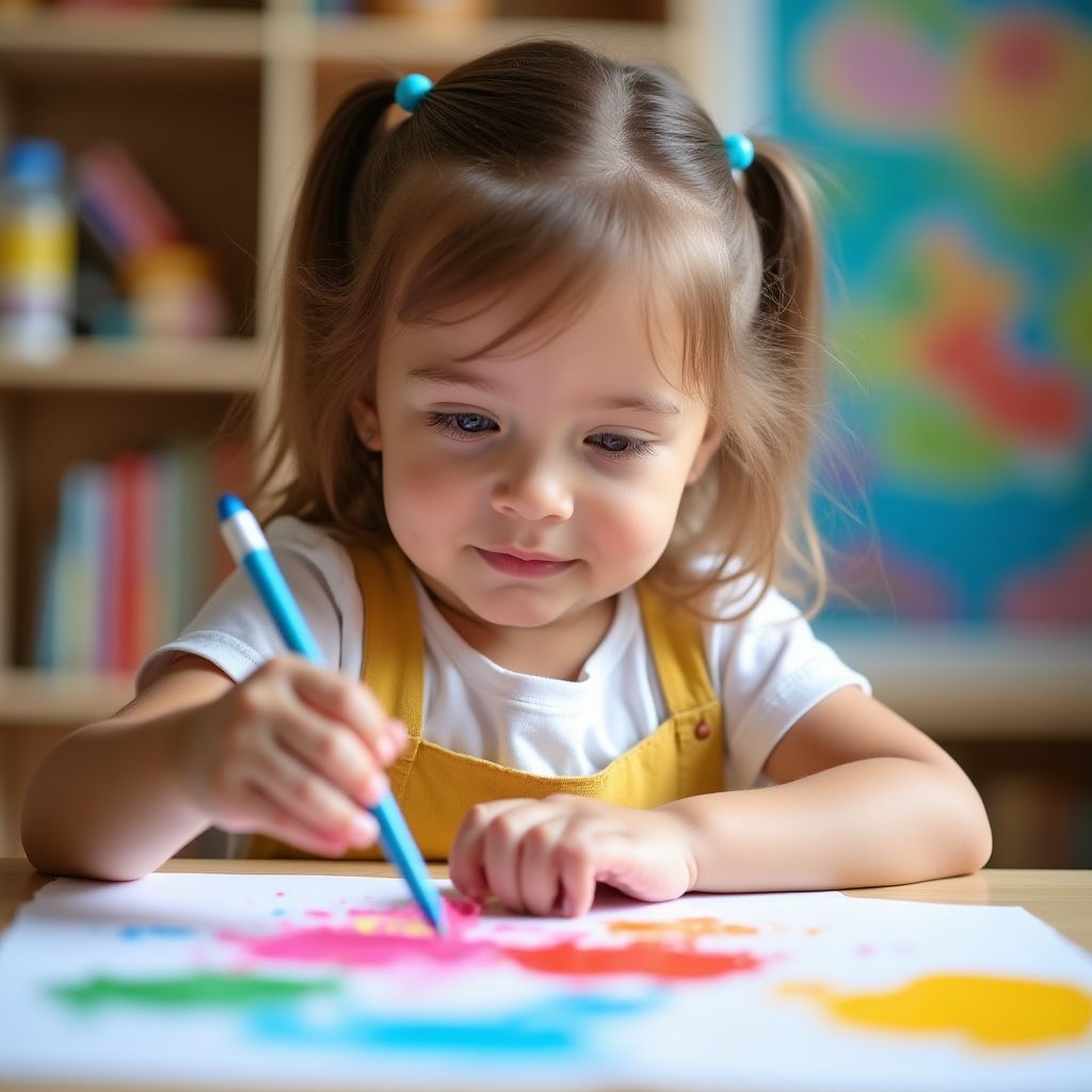 Kind beim kreativen Malen