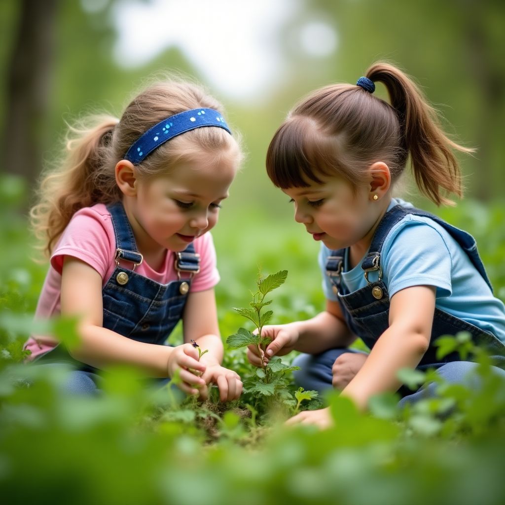 Kinder beim Naturworkshop